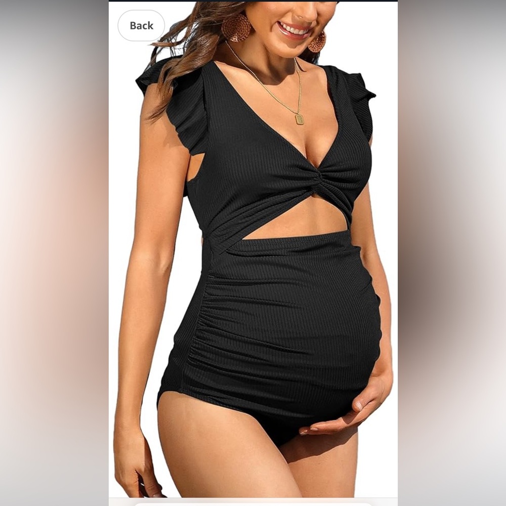 Black Maternity Swimsuit